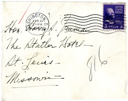 Letter from Bess W. Truman to Harry S. Truman