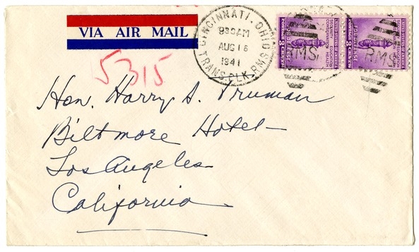 Letter from Bess W. Truman to Harry S. Truman