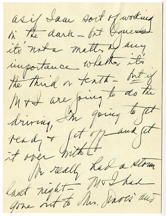 Letter from Bess W. Truman to Harry S. Truman