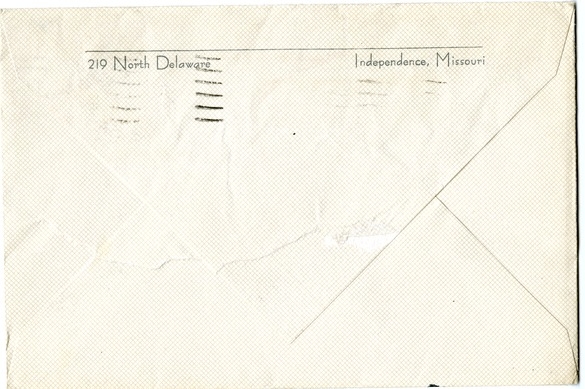 Letter from Bess W. Truman to Harry S. Truman