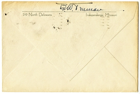 Letter from Bess W. Truman to Harry S. Truman