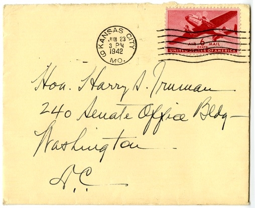 Letter from Bess W. Truman to Harry S. Truman