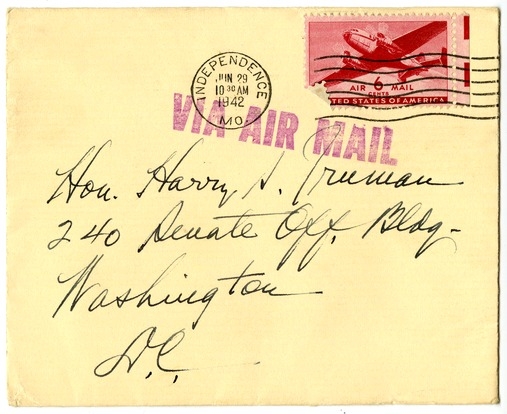 Letter from Bess W. Truman to Harry S. Truman