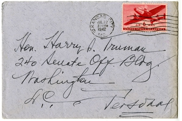 Letter from Bess W. Truman to Harry S. Truman