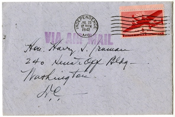 Letter from Bess W. Truman to Harry S. Truman