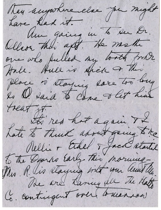 Letter from Bess W. Truman to Harry S. Truman