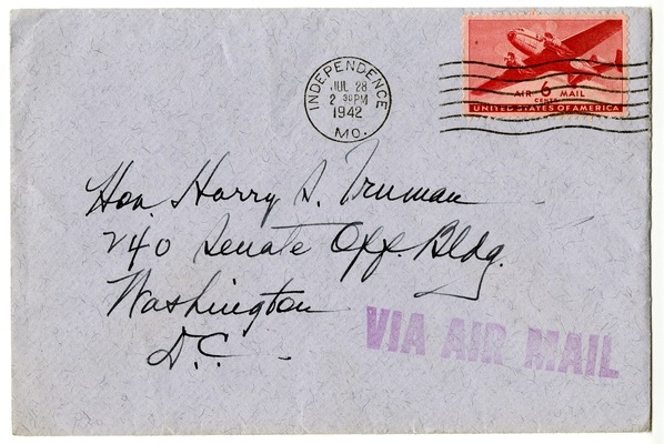 Letter from Bess W. Truman to Harry S. Truman