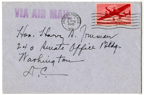 Letter from Bess W. Truman to Harry S. Truman