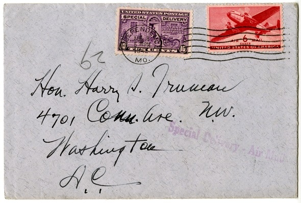 Letter from Bess W. Truman to Harry S. Truman