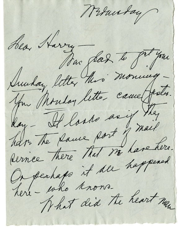 Letter from Bess W. Truman to Harry S. Truman
