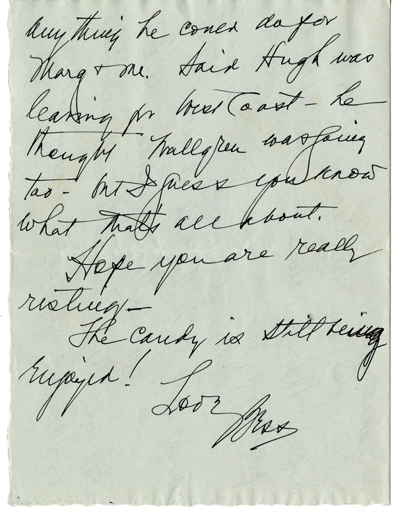 Letter from Bess W. Truman to Harry S. Truman