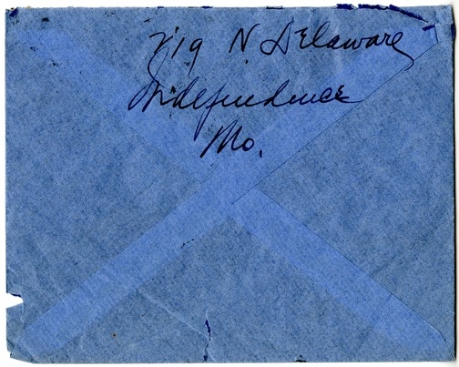 Letter from Bess W. Truman to Harry S. Truman