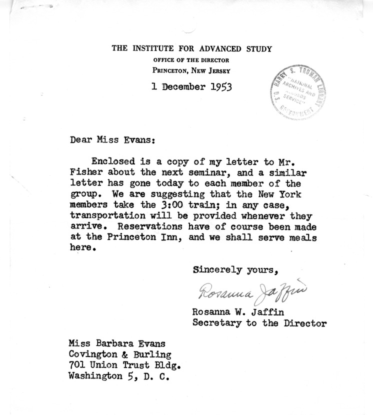 Letter from Rosanna Jaffin to Barbara Evans with Attached Letter to Adrian Fisher