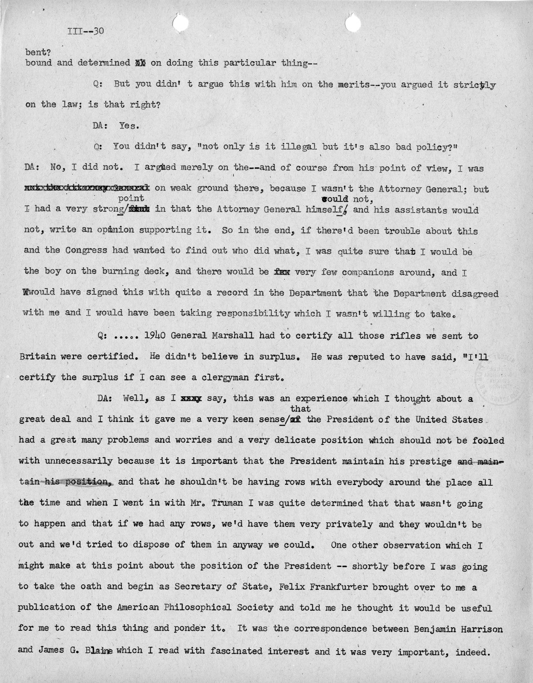 Transcript of Princeton Seminar Discussion, Reel II, III, IV