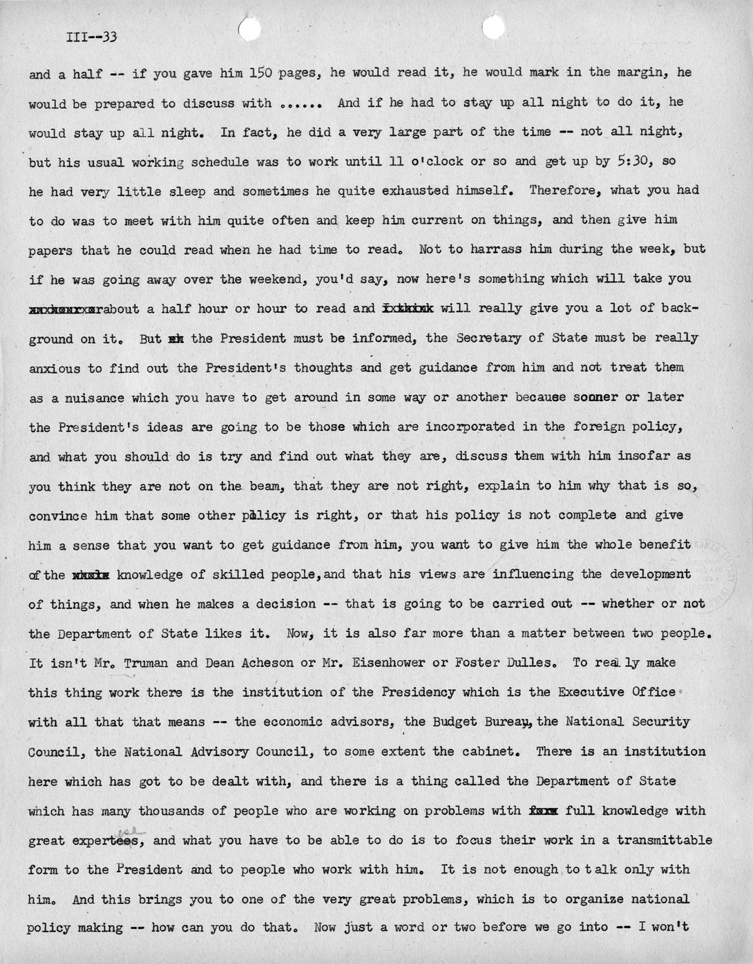 Transcript of Princeton Seminar Discussion, Reel II, III, IV