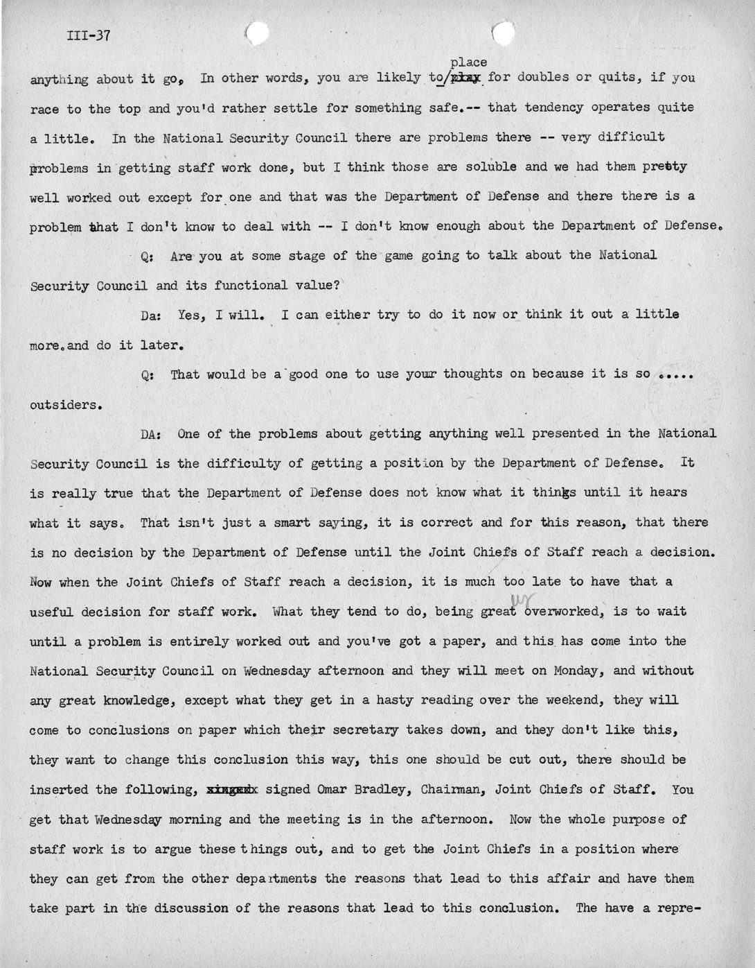 Transcript of Princeton Seminar Discussion, Reel II, III, IV