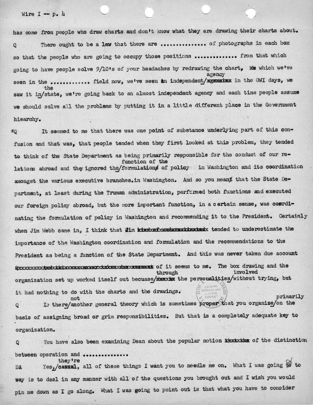 Transcript of Princeton Seminar Discussion, Wire I