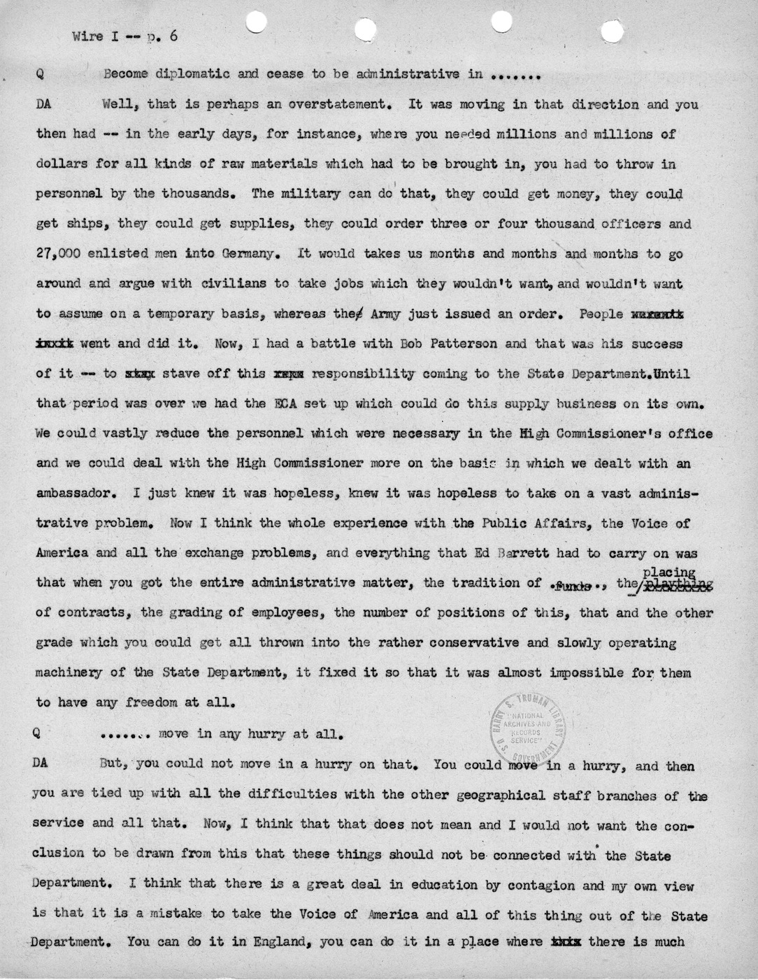Transcript of Princeton Seminar Discussion, Wire I