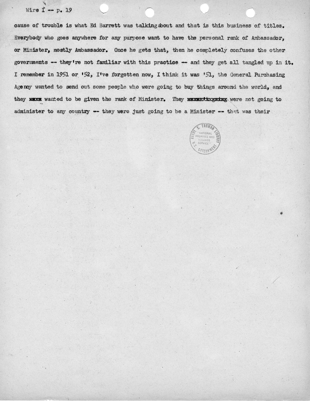 Transcript of Princeton Seminar Discussion, Wire I