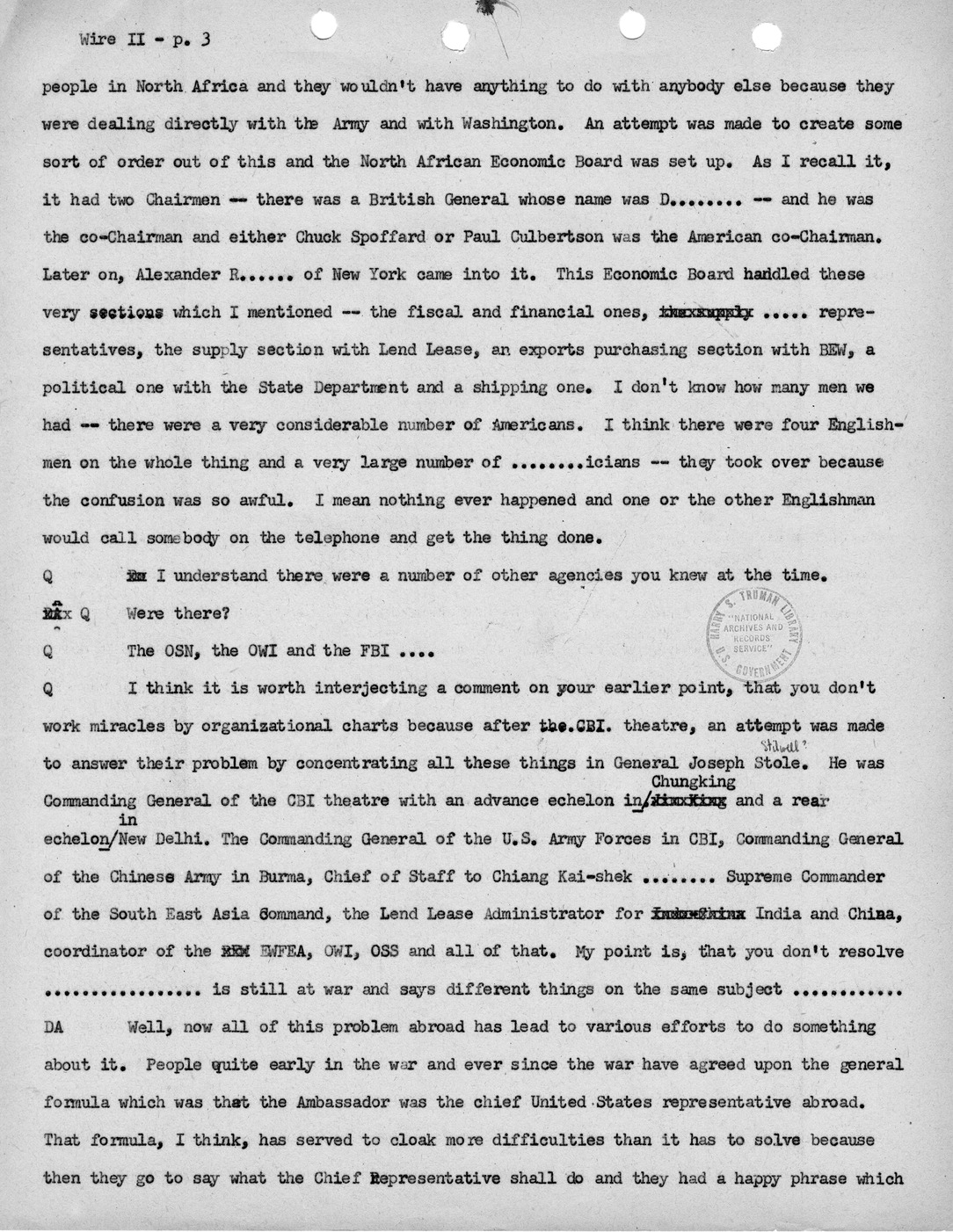 Transcript of Princeton Seminar Discussion, Wire II