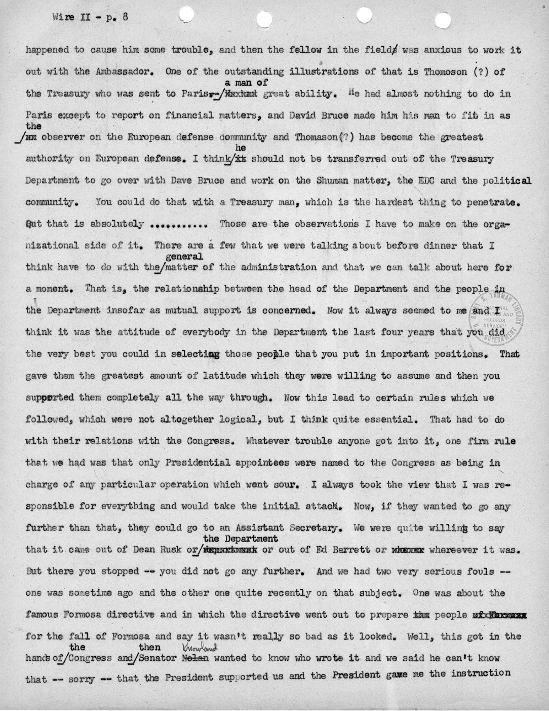 Transcript of Princeton Seminar Discussion, Wire II