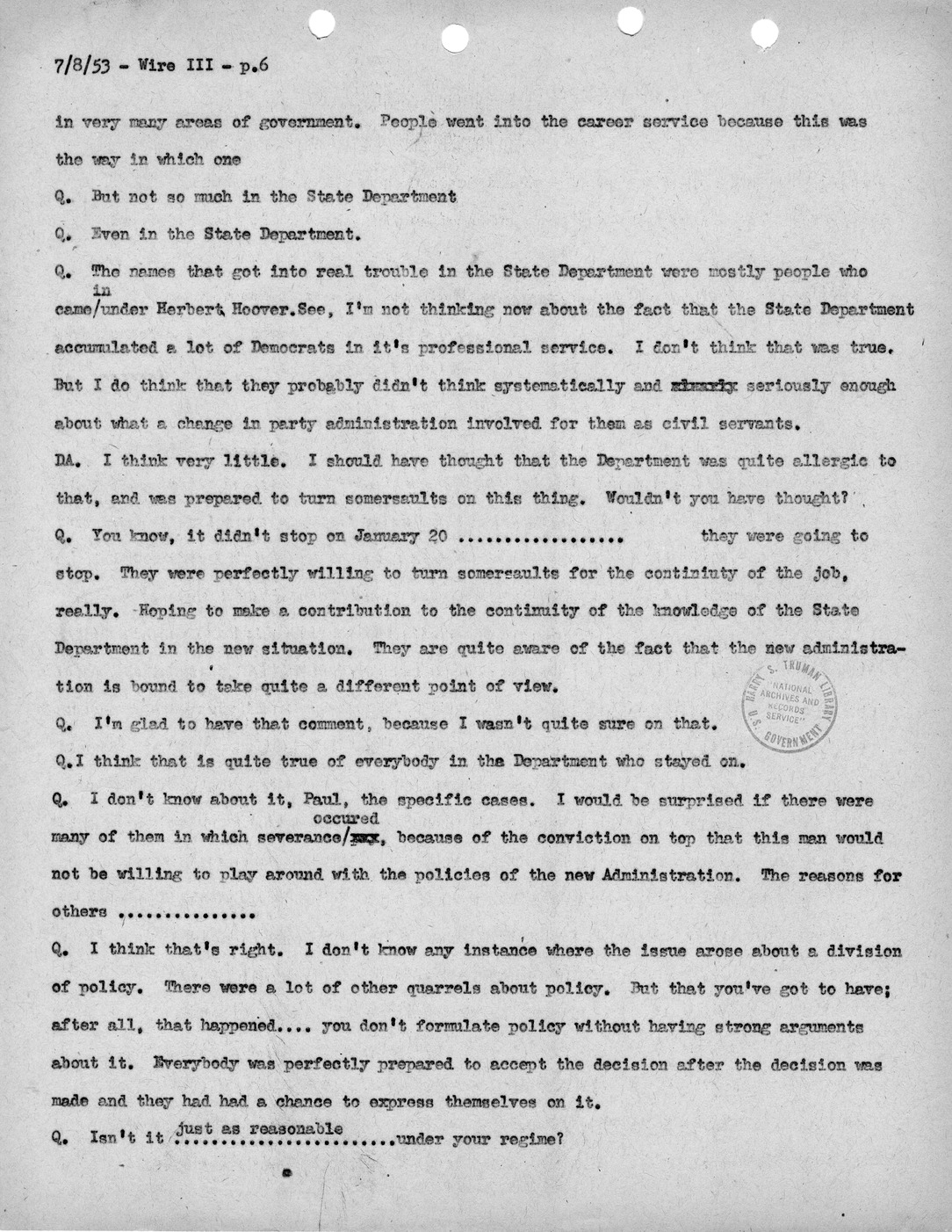 Transcript of Princeton Seminar Discussion, Wire III
