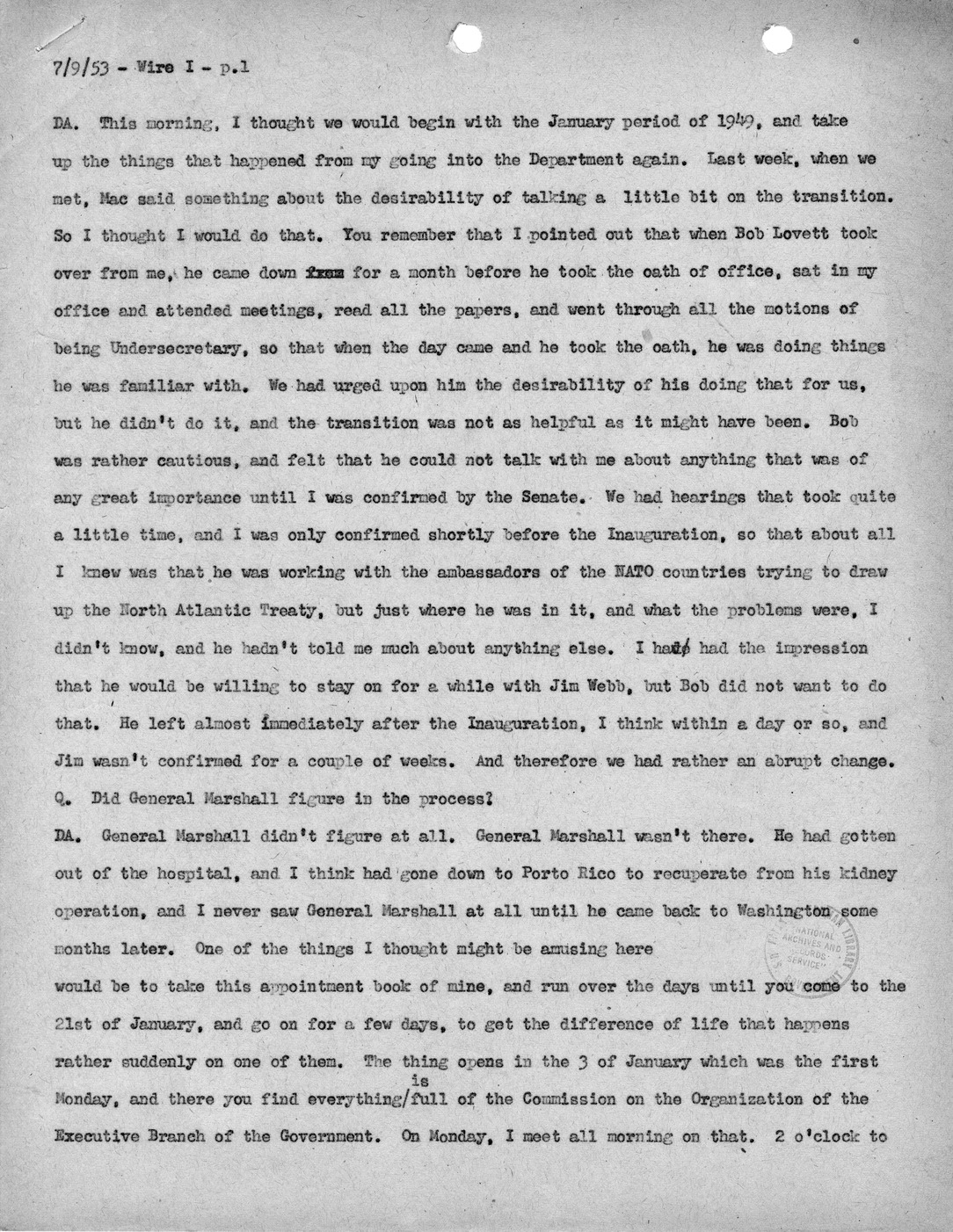 Transcript of Princeton Seminars Discussion, Wire I