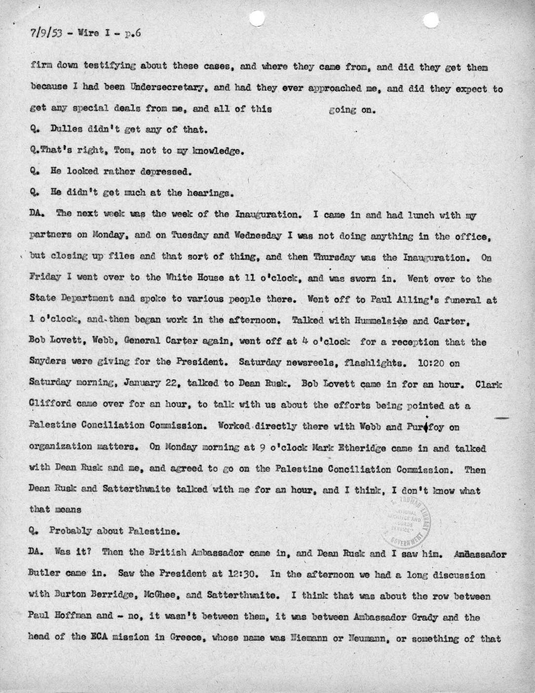 Transcript of Princeton Seminars Discussion, Wire I