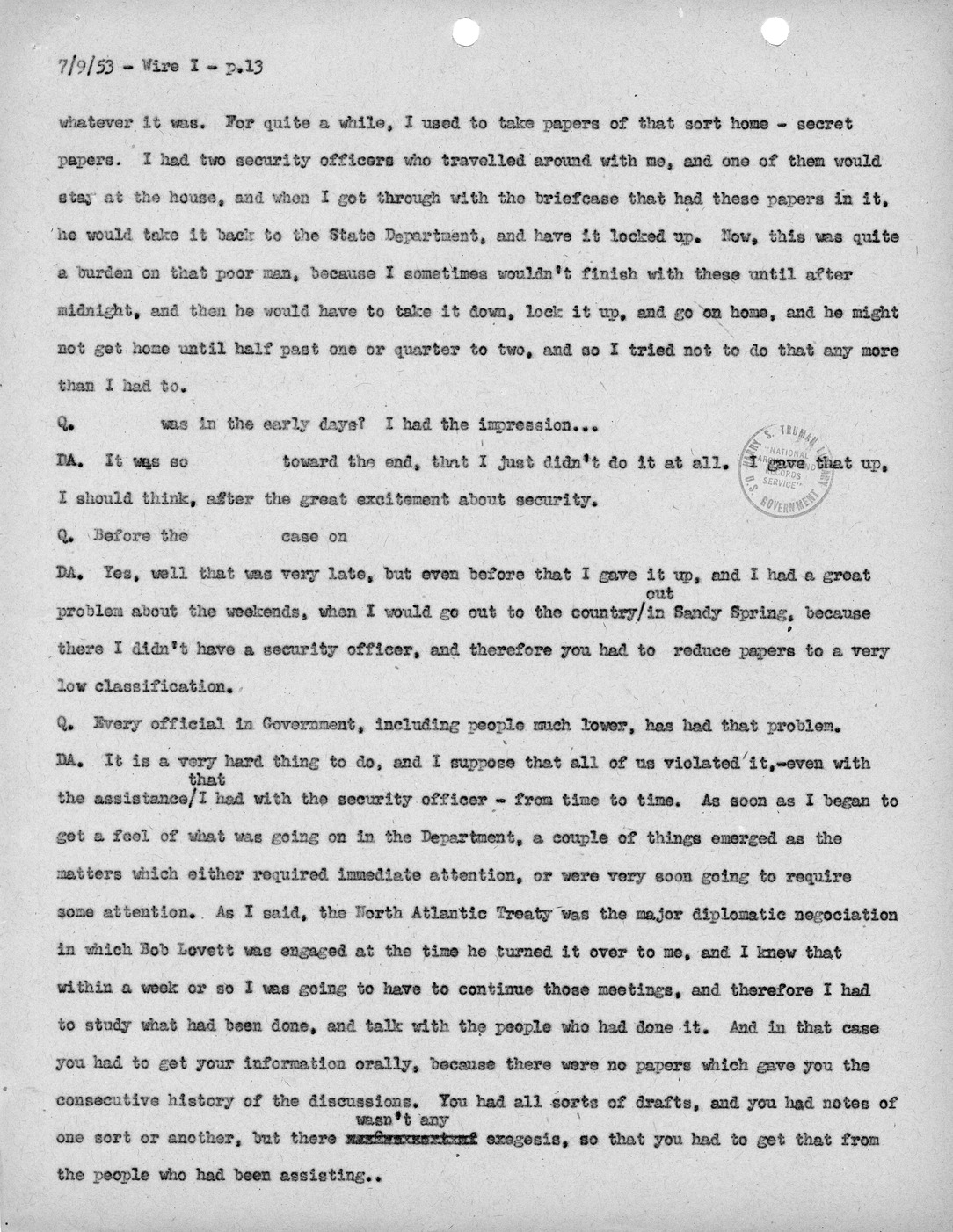 Transcript of Princeton Seminars Discussion, Wire I