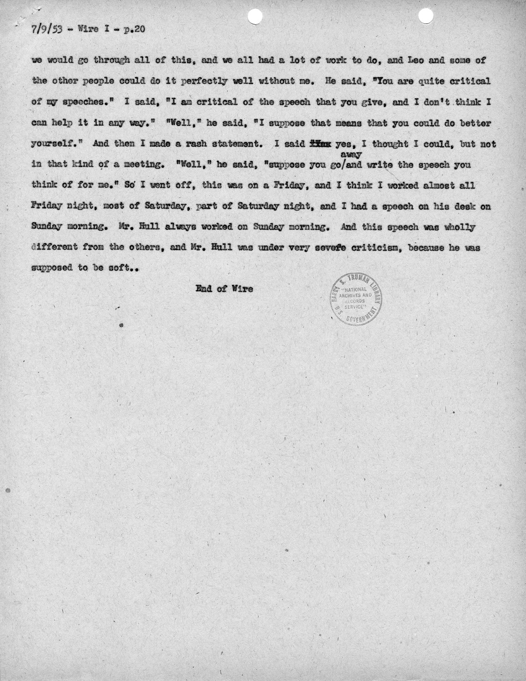 Transcript of Princeton Seminars Discussion, Wire I