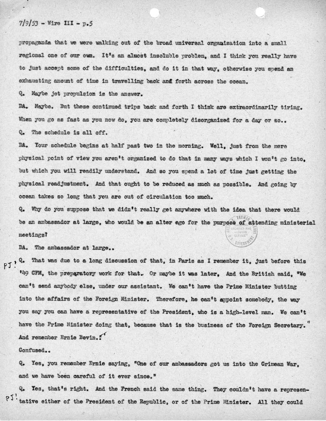 Transcript of Princeton Seminar Discussion, Wire III