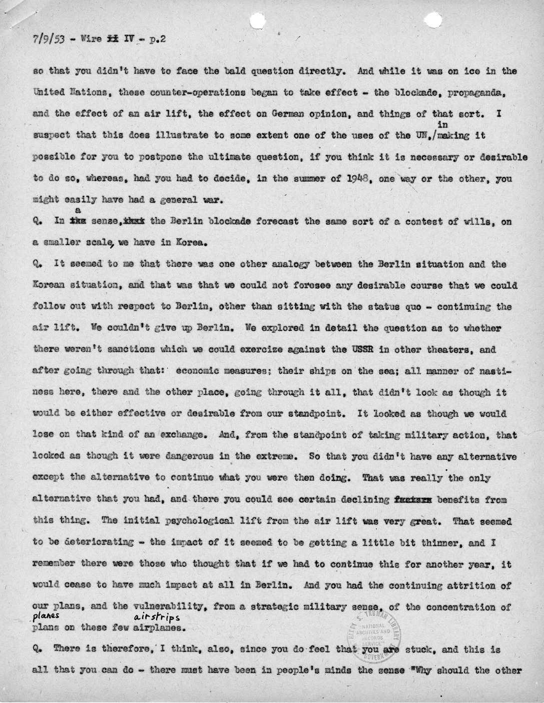 Transcript of Princeton Seminar Discussion, Wire IV