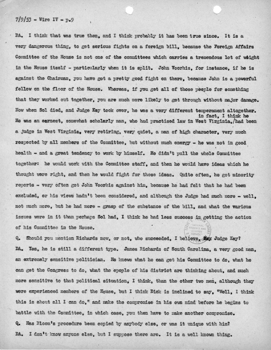 Transcript of Princeton Seminar Discussion, Wire IV