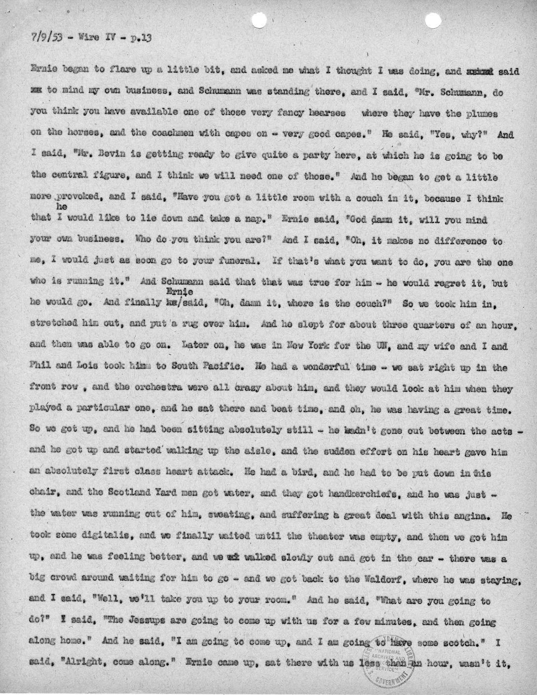 Transcript of Princeton Seminar Discussion, Wire IV