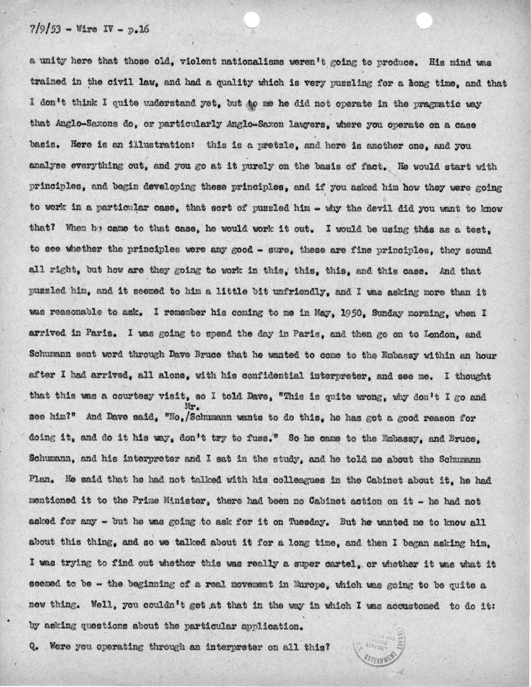 Transcript of Princeton Seminar Discussion, Wire IV
