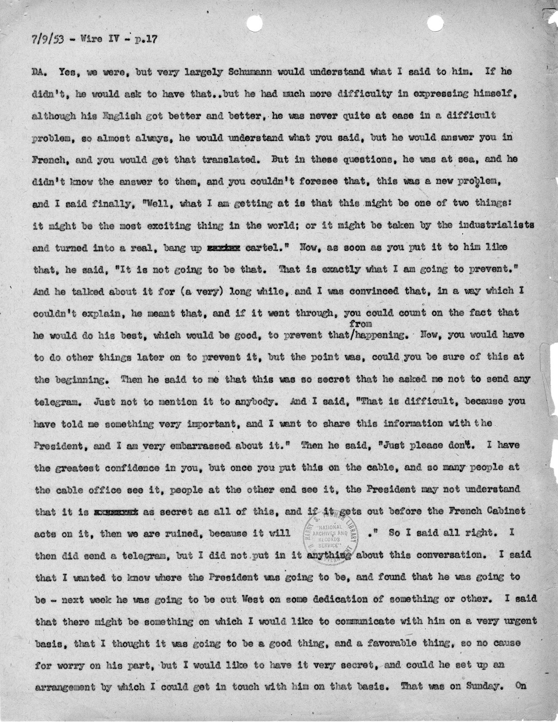 Transcript of Princeton Seminar Discussion, Wire IV