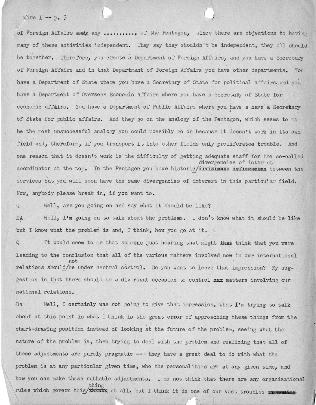 Transcript of Princeton Seminar Discussion, Wire I