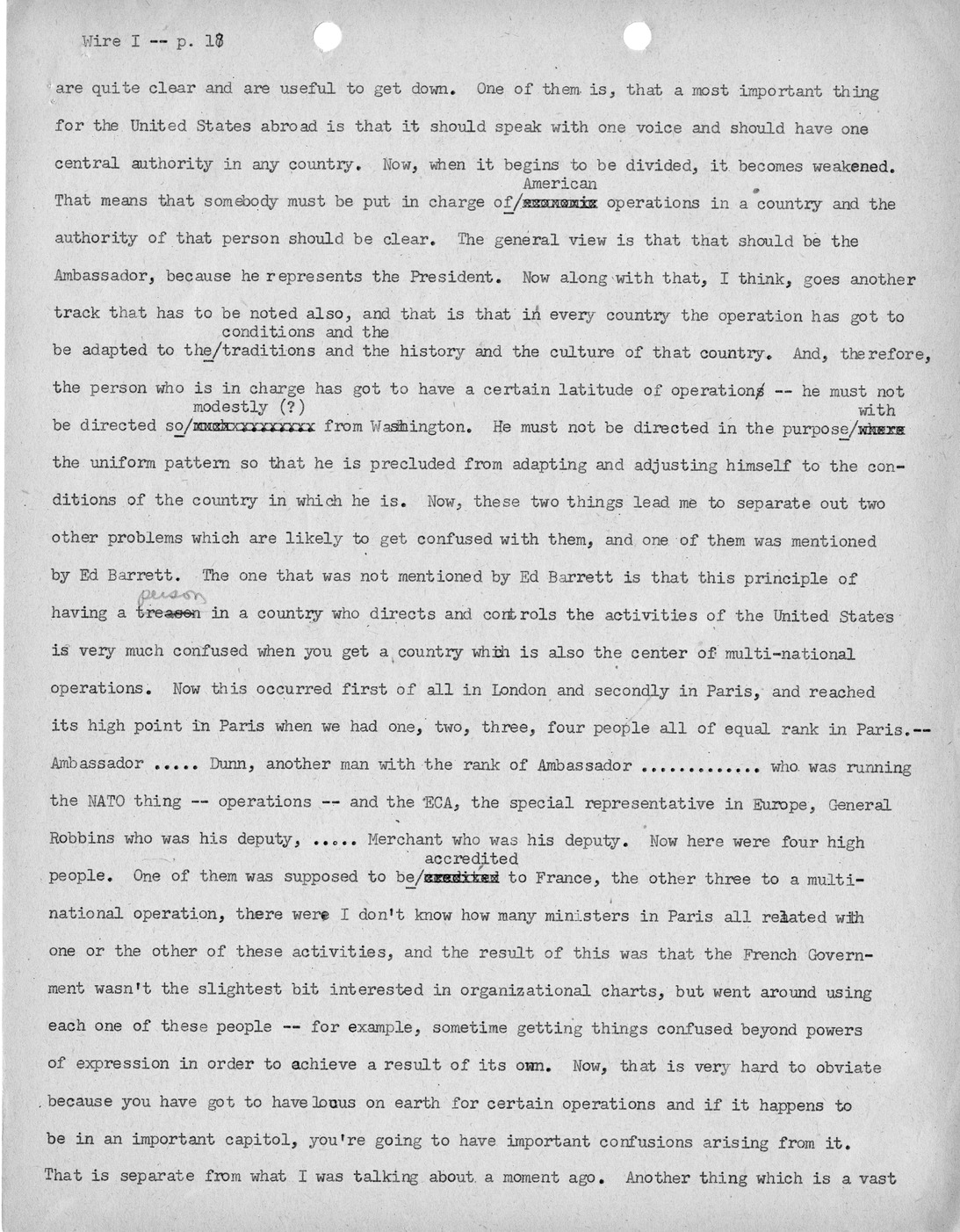 Transcript of Princeton Seminar Discussion, Wire I