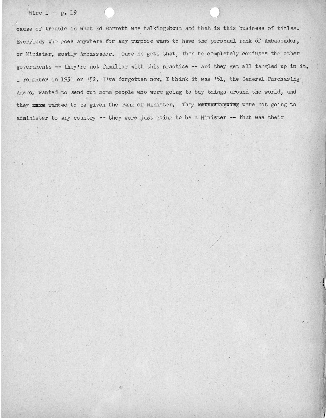Transcript of Princeton Seminar Discussion, Wire I