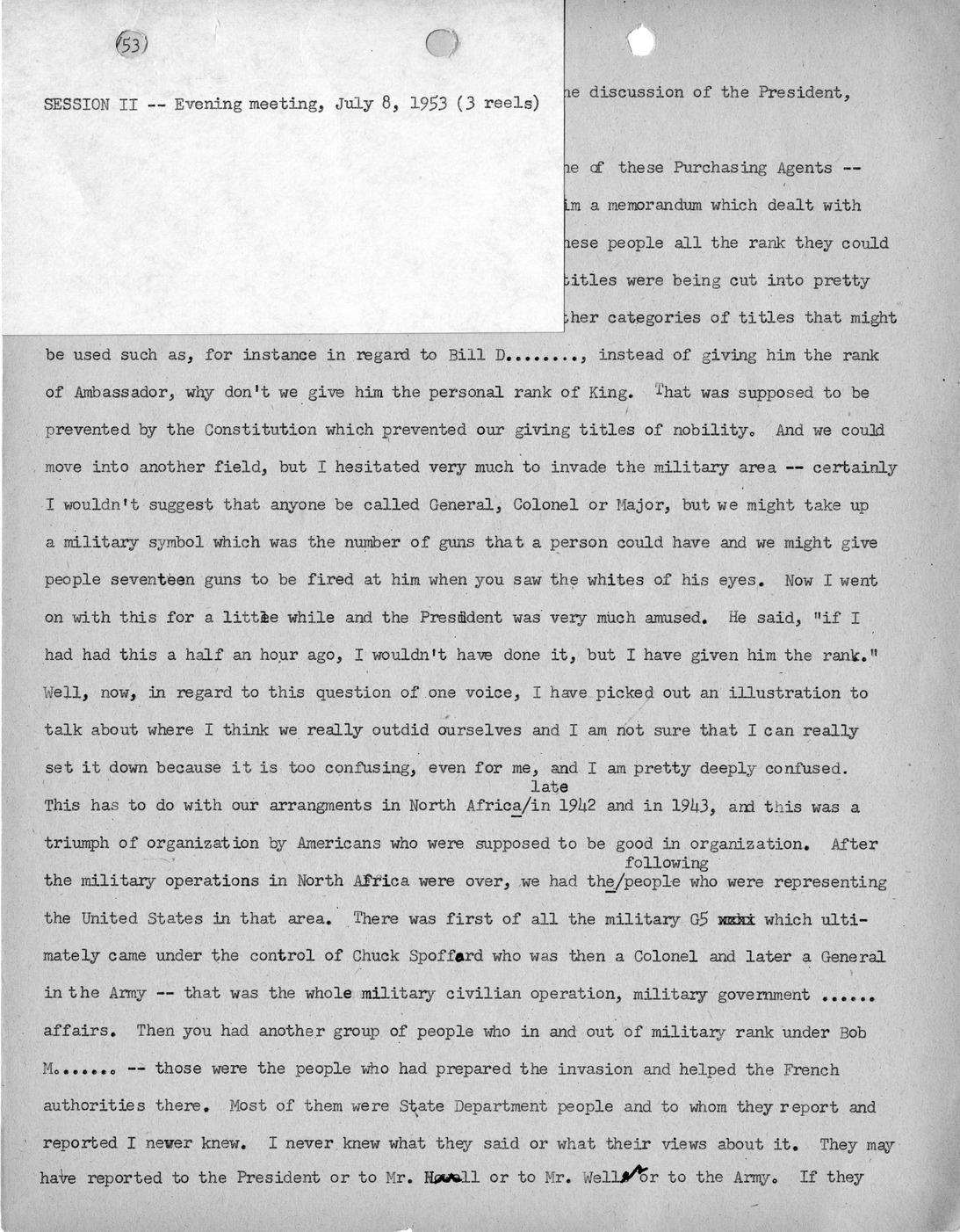 Transcript of Princeton Seminar Discussion, Wire II