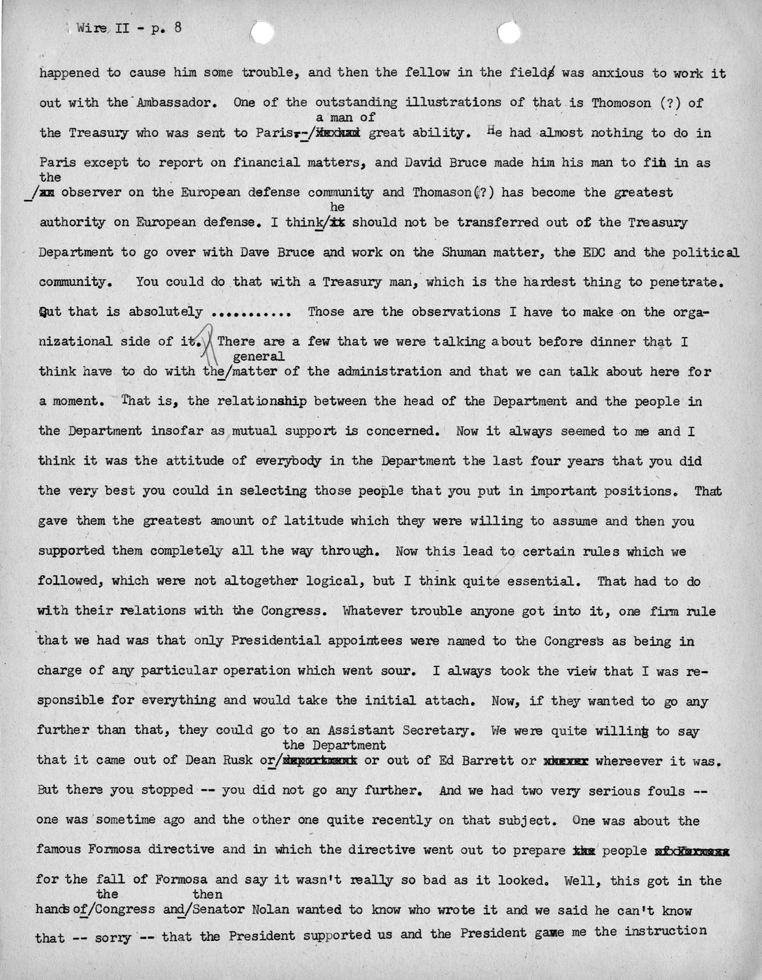 Transcript of Princeton Seminar Discussion, Wire II