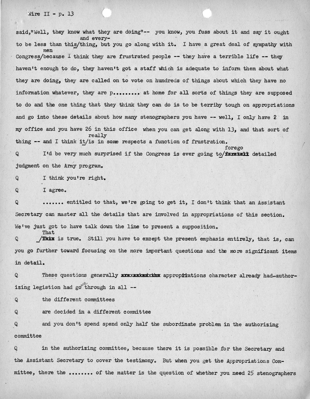 Transcript of Princeton Seminar Discussion, Wire II