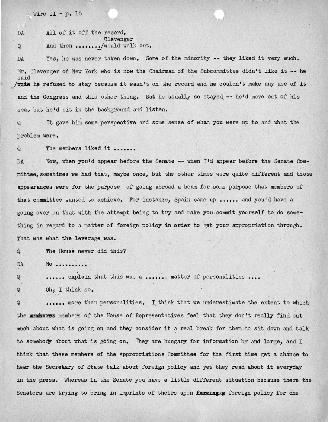 Transcript of Princeton Seminar Discussion, Wire II