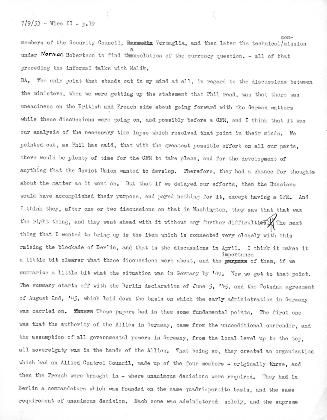 Transcript of Princeton Seminar Discussion, Wire II