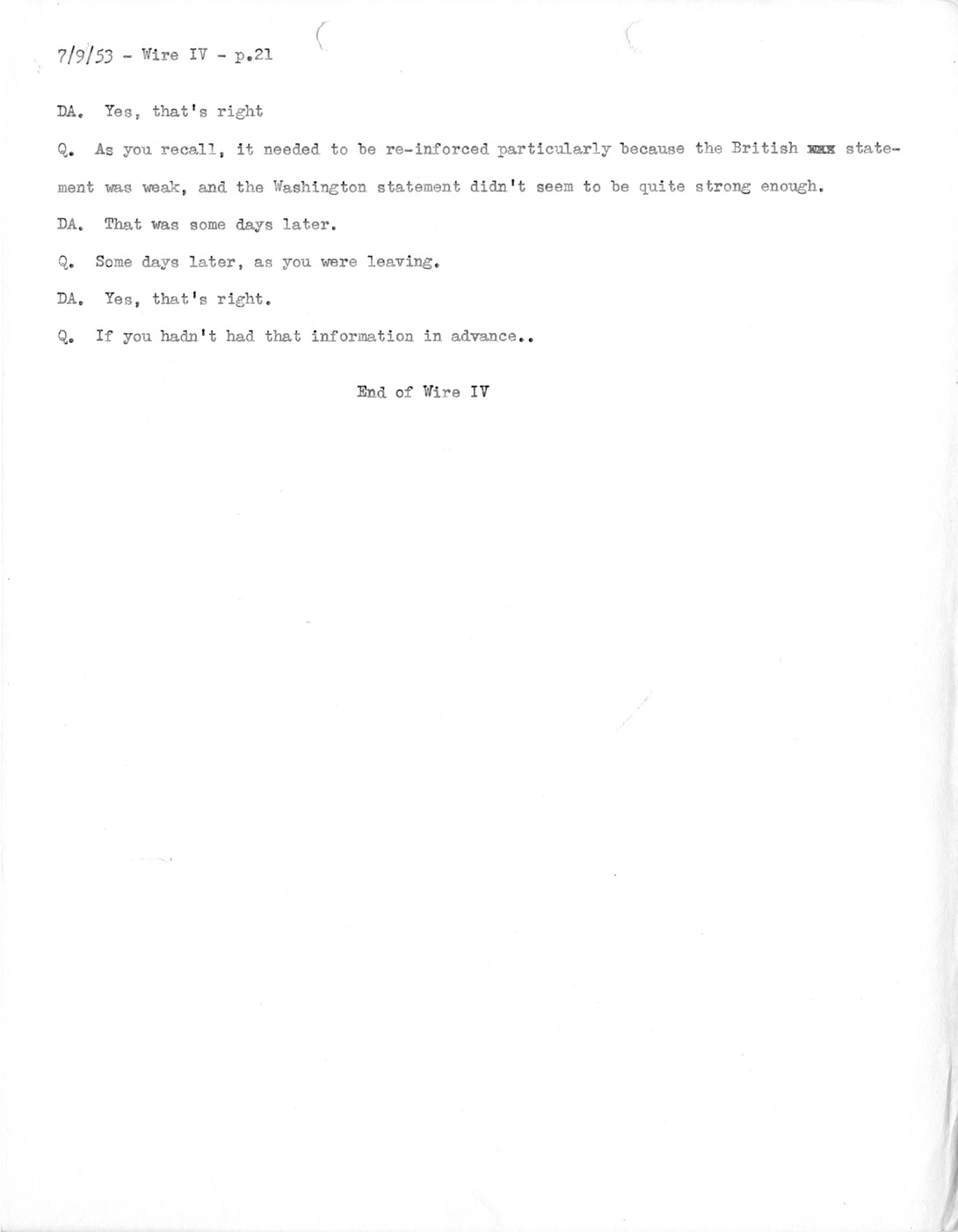 Transcript of Princeton Seminar Discussion, Wire IV