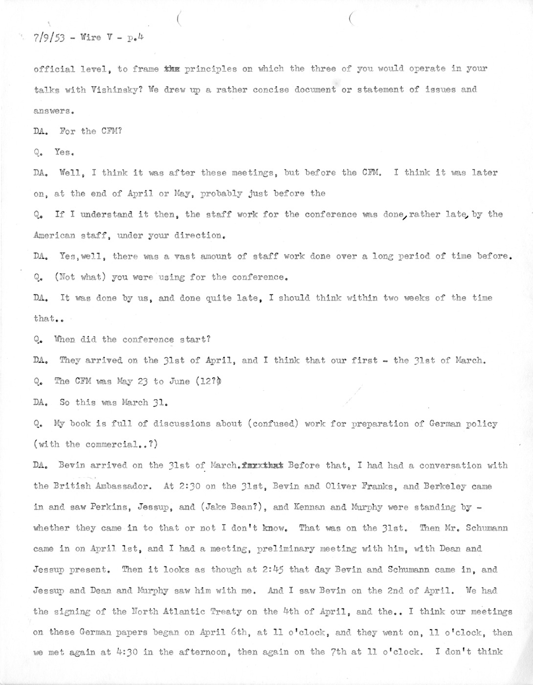 Transcript of Princeton Seminar Discussion, Wire V