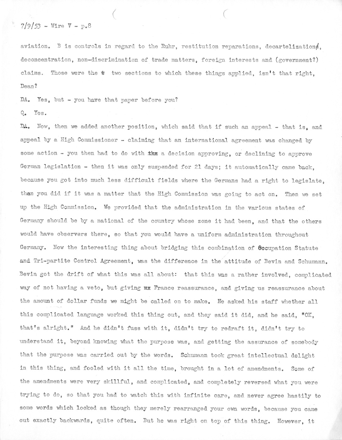 Transcript of Princeton Seminar Discussion, Wire V