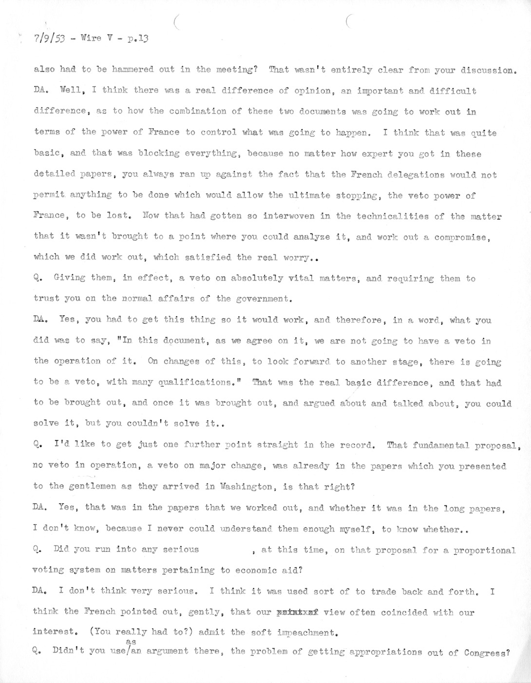 Transcript of Princeton Seminar Discussion, Wire V