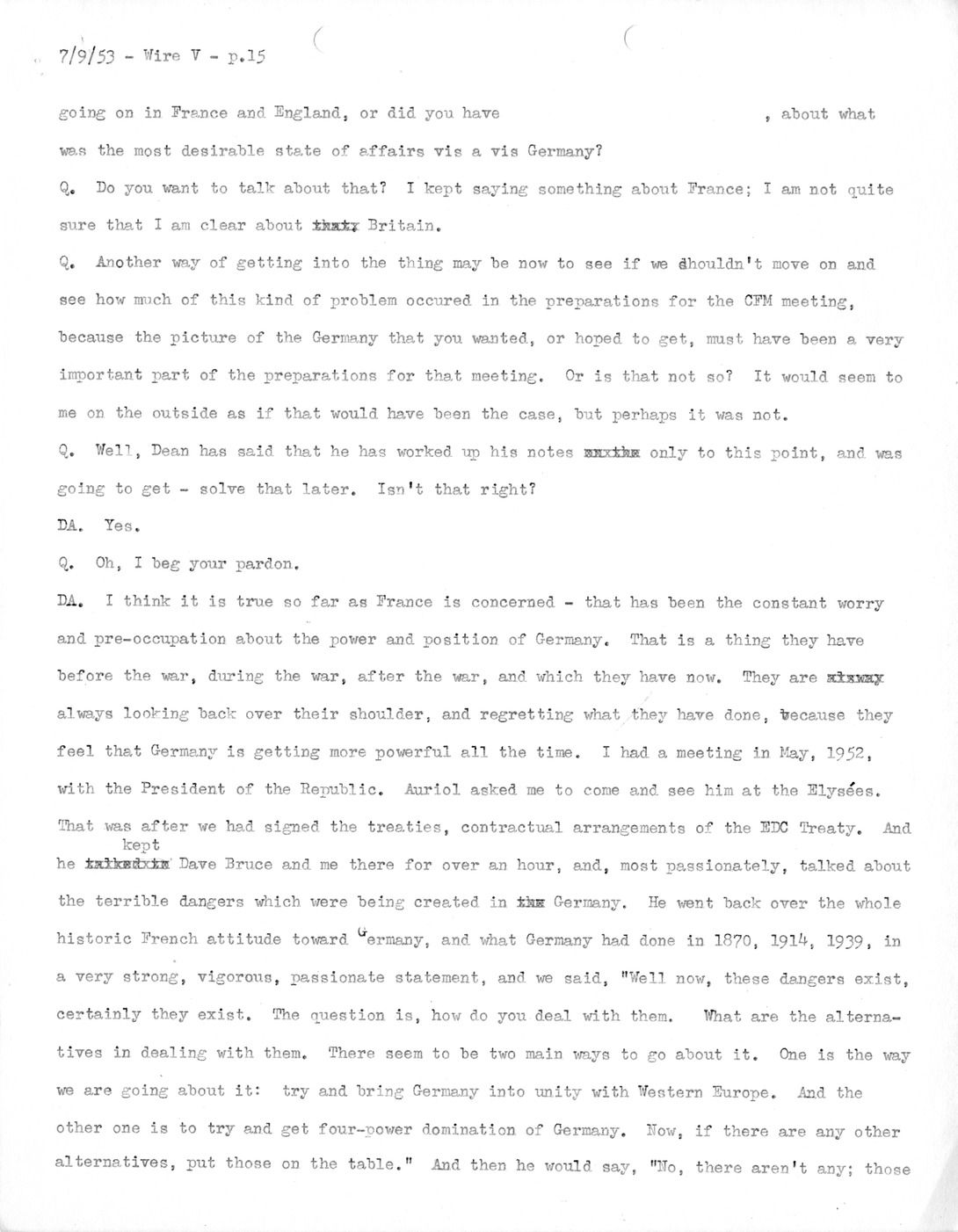 Transcript of Princeton Seminar Discussion, Wire V
