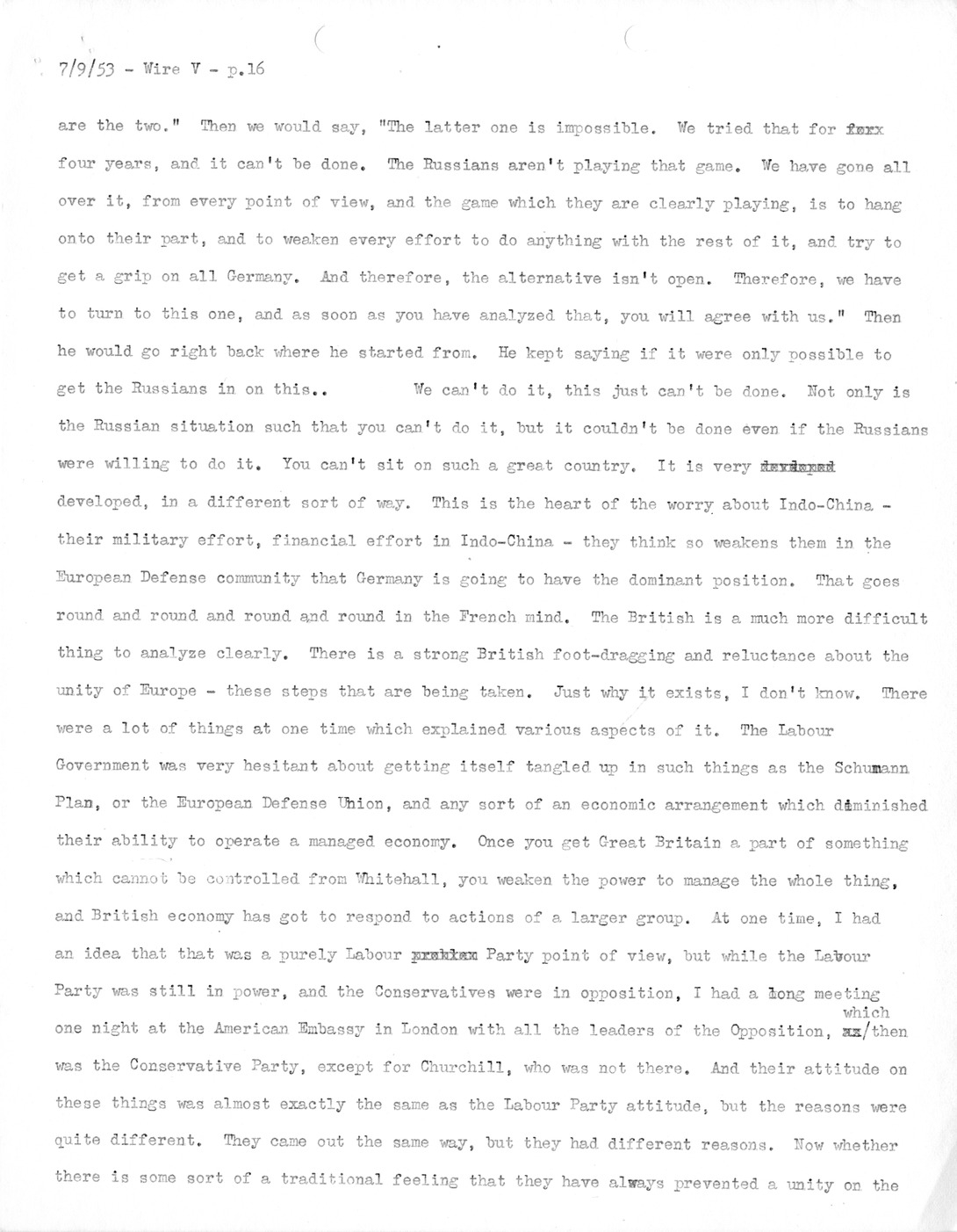 Transcript of Princeton Seminar Discussion, Wire V